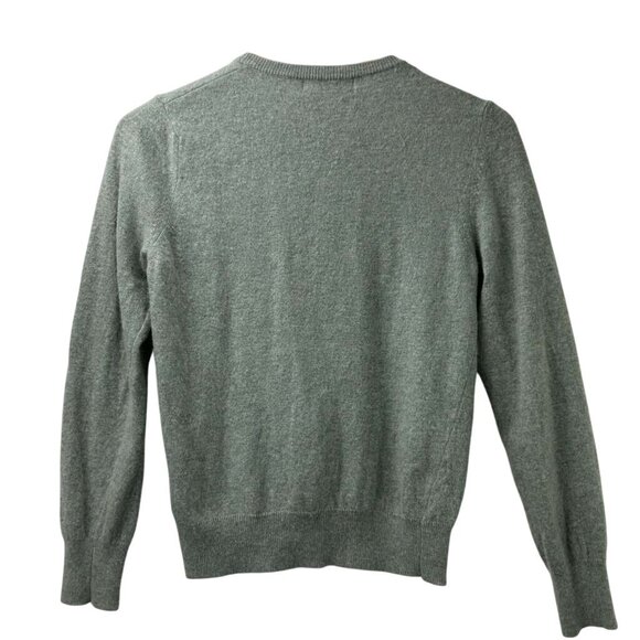 Bianco & Blu Girls Large Gray Cashmere & Wool Blend Sweater Cardigan - Picture 2 of 11